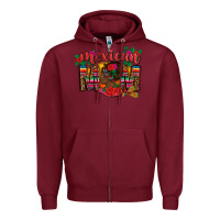 Burgundy mexican mom Zipper Hoodie - CTS Tumbler Store