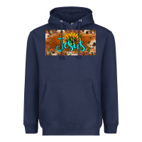 Navy jesus Heavyweight Hoodie - JahusDesignShop