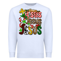 White jesus jesus jesus Premium Sweatshirt - AdoDesignShop