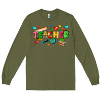 Army Green teacher Long Sleeve Tee - texasbilliewilder