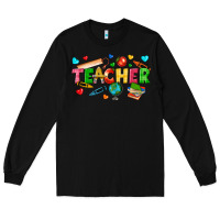 Black teacher Long Sleeve Tee - texasbilliewilder