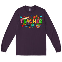 Plum teacher Long Sleeve Tee - texasbilliewilder