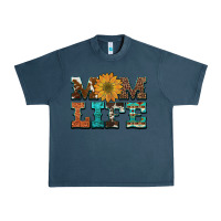 Midnight Navy western cowhide leopard turquoise  leather aztec sunflower mom Urban Heavy Tee - Artiststas
