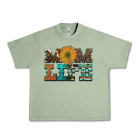 Oil Green western cowhide leopard turquoise  leather aztec sunflower mom Urban Heavy Tee - Artiststas