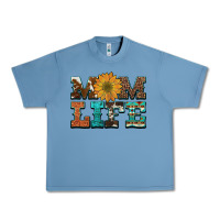 Pebble Blue western cowhide leopard turquoise  leather aztec sunflower mom Urban Heavy Tee - Artiststas