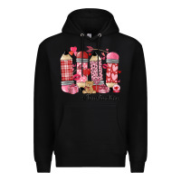 Black valentines day teacher life Premium Hoodie - MaliasSmallBusiness