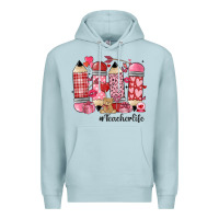 Blue Mist valentines day teacher life Premium Hoodie - MaliasSmallBusiness