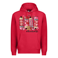 Cardinal valentines day teacher life Premium Hoodie - MaliasSmallBusiness