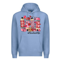 Colony Blue valentines day teacher life Premium Hoodie - MaliasSmallBusiness