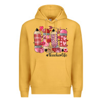 Mustard valentines day teacher life Premium Hoodie - MaliasSmallBusiness