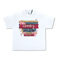 White cupid's love lodge Urban Heavy Tee - MaliasSmallBusiness