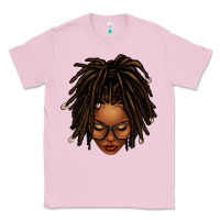Bubblegum Pink afro locs messy bun Classic Tee - texasbilliewilder