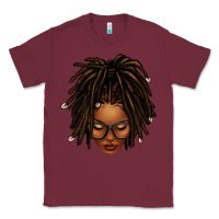 Burgundy afro locs messy bun Classic Tee - texasbilliewilder