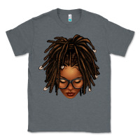 Charcoal Heather afro locs messy bun Classic Tee - texasbilliewilder