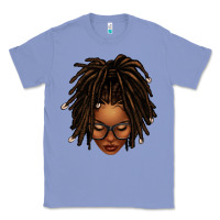 Colony Blue afro locs messy bun Classic Tee - texasbilliewilder