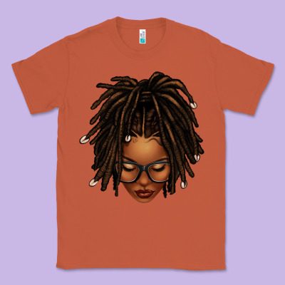 Afro Locs Messy Bun Classic Tee Designed By Texasbilliewilder