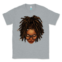 Heather Grey afro locs messy bun Classic Tee - texasbilliewilder