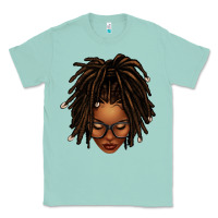 Seafoam afro locs messy bun Classic Tee - texasbilliewilder