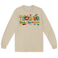 Mushroom teacher teach love inspire tbw Long Sleeve Tee - texasbilliewilder