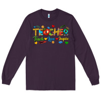 Plum teacher teach love inspire tbw Long Sleeve Tee - texasbilliewilder