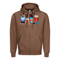 Chestnut hockey begins after coffee cups Zipper Hoodie - Zillion Design Studio