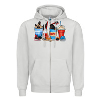 Dove Grey hockey begins after coffee cups Zipper Hoodie - Zillion Design Studio
