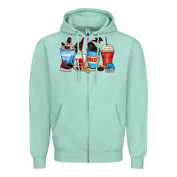 Seafoam hockey begins after coffee cups Zipper Hoodie - Zillion Design Studio