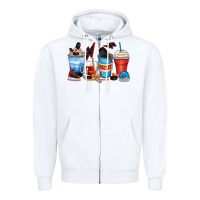 White hockey begins after coffee cups Zipper Hoodie - Zillion Design Studio