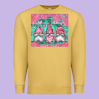 Valentines Day Gnomes Premium Sweatshirt Designed By Jasminsmagicworld