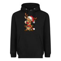 Black baby christmas reindeer Heavyweight Hoodie - AdoDesignShop