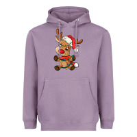 Lavender baby christmas reindeer Heavyweight Hoodie - AdoDesignShop