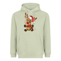 Matcha baby christmas reindeer Heavyweight Hoodie - AdoDesignShop