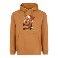 Baby Christmas Reindeer Heavyweight Hoodie | Teevron