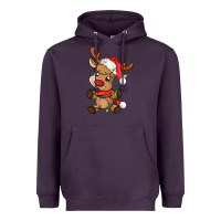Plum baby christmas reindeer Heavyweight Hoodie - AdoDesignShop