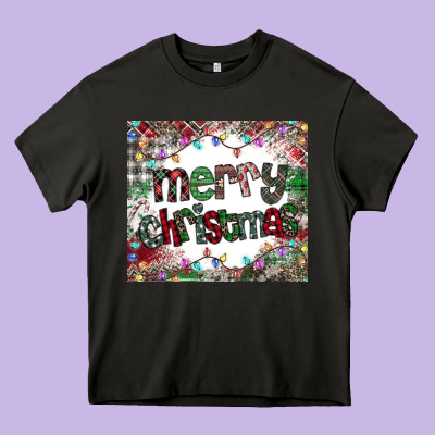 Merry Christmas Heavy Core Tee Designed By Cowhidedigitalart