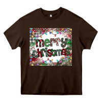 Chocolate Brown merry Christmas Heavy Core Tee - CowhideDigitalArt