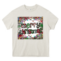 Cream merry Christmas Heavy Core Tee - CowhideDigitalArt