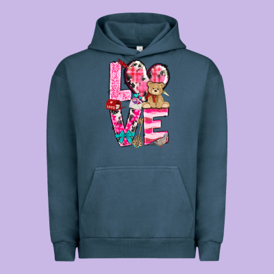 Love Valentines Day Urban Hoodie Designed By Nancycooperartshop