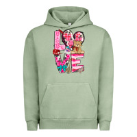 Pigment Oil Green love valentines day Urban Hoodie - NancyCooperArtShop