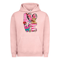 Pigment Salmon love valentines day Urban Hoodie - NancyCooperArtShop