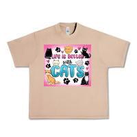 Burro life is better with cats Urban Heavy Tee - MaliasSmallBusiness