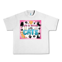 Lunar Rock life is better with cats Urban Heavy Tee - MaliasSmallBusiness