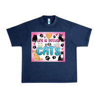 Navy life is better with cats Urban Heavy Tee - MaliasSmallBusiness