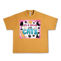 Peanut Butter life is better with cats Urban Heavy Tee - MaliasSmallBusiness