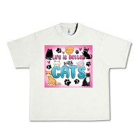 Pistachio life is better with cats Urban Heavy Tee - MaliasSmallBusiness