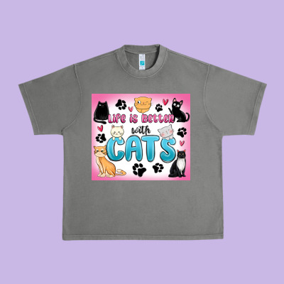 Urban Heavy Tee life is better with cats