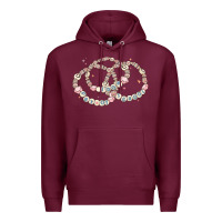Burgundy 100 days of school friendship bracelet Premium Hoodie - MaliasSmallBusiness