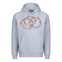 Heather Grey 100 days of school friendship bracelet Premium Hoodie - MaliasSmallBusiness
