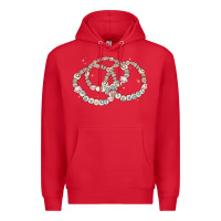 Red 100 days of school friendship bracelet Premium Hoodie - MaliasSmallBusiness