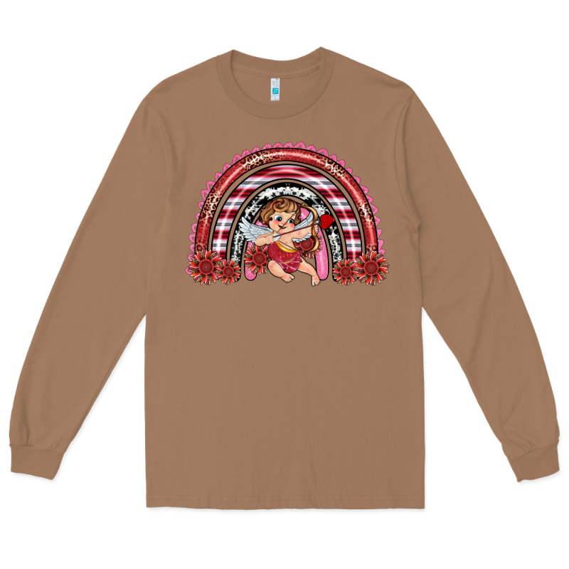 Valentine's Day Cupid Rainbow Long Sleeve Tee by RanaPortraitStore | Teevron